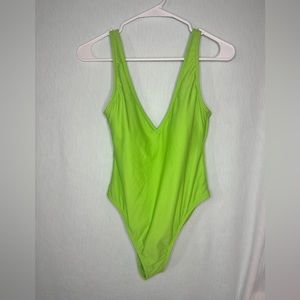 Green one piece bathing suit size medium
